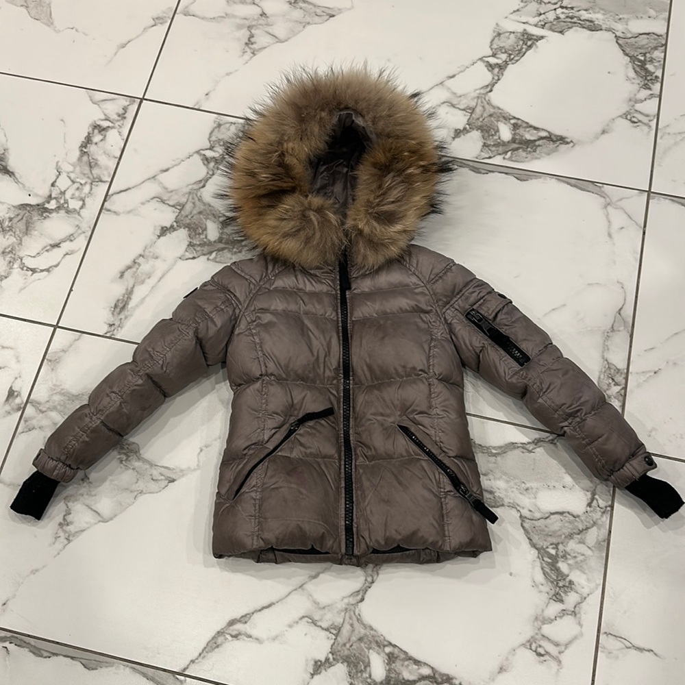 Little Girls Sam coat with fur